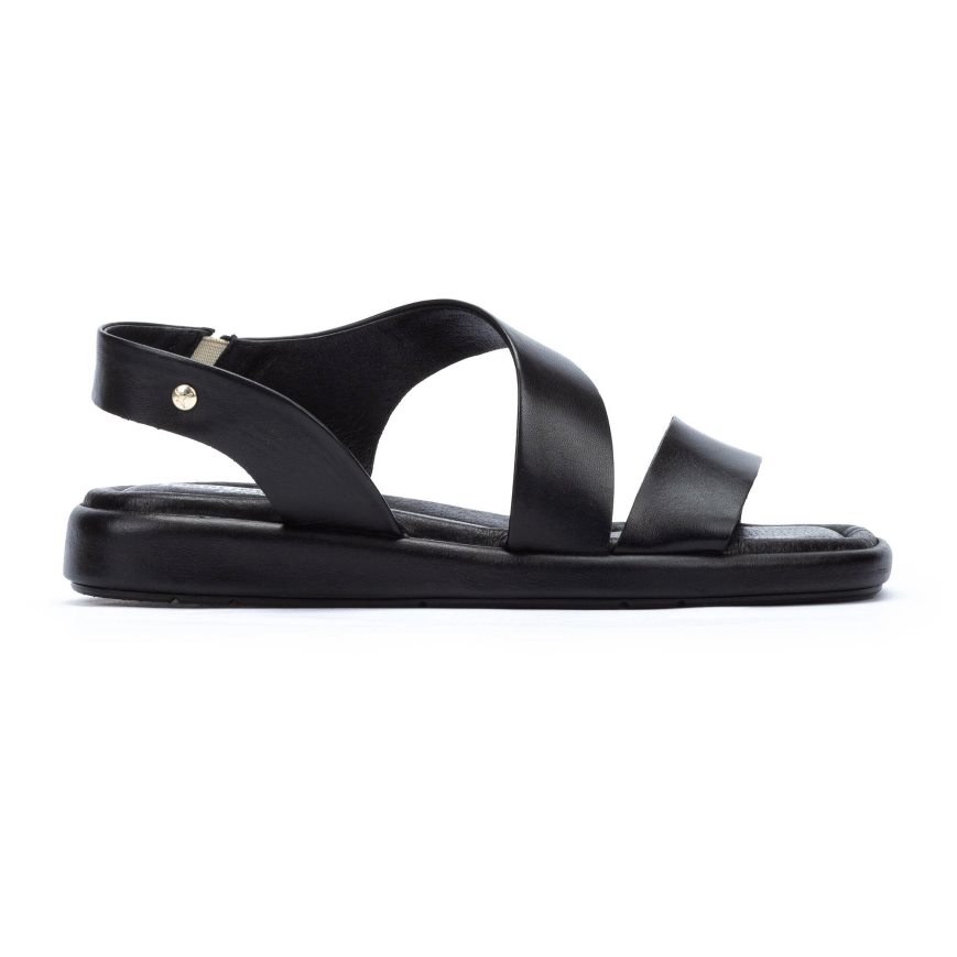 Women\'s Pikolinos CALELLA Flat Sandals Black | NZ H135Q89